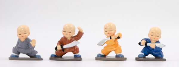 Kung Fu Monks set Shelf Decoration Showpiece Figure