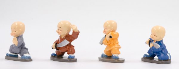 Kungfu Monk Set Shelf Decoration Showpiece Figurines