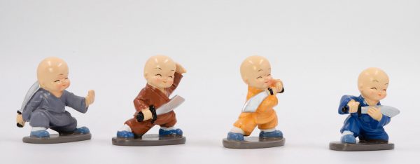 Kungfu Monk Set Shelf Decoration Showpiece Figurines